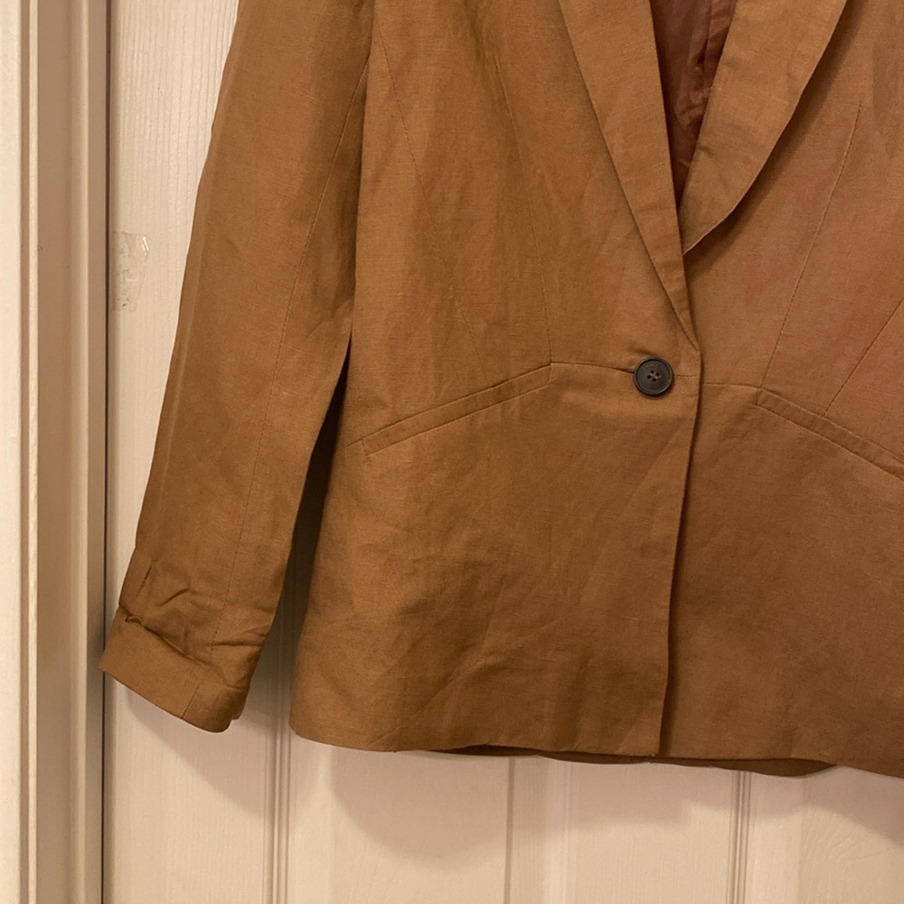 Zara Basic Woman’s Blazer, Size Medium, Light Bro… - image 3